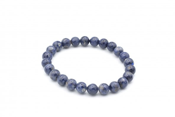 Hakiki Doğal A Kalite Mavi Safir Taşı Bileklik 7.5 Mm - 2