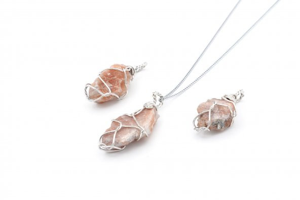 Hakiki Doğal Güneş Taşı Kolye Ucu 001 ürün görseli 1