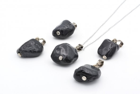 Hakiki Doğal Şungit Taşı Kolye Ucu 004 ürün görseli 1