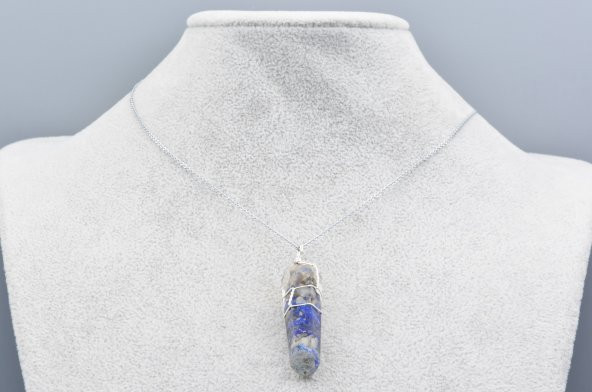 Hakiki Doğal Lapis Lazuli Taşı Orgonit Kolye Ucu 1.Kalite 001 - Resim 2