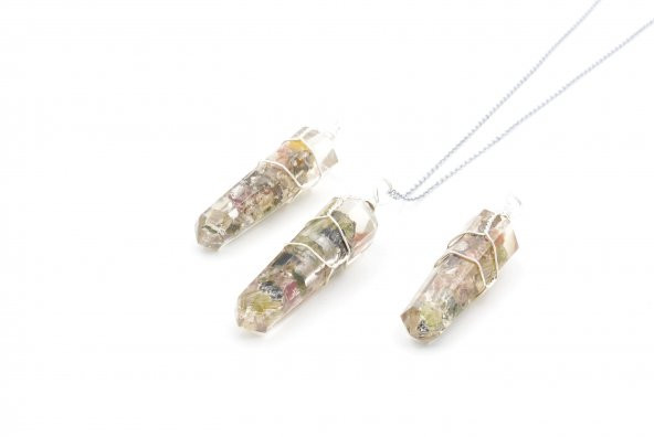 Hakiki Doğal Turmalin Taşı Orgonit Kolye Ucu 1.Kalite 002 ürün görseli 1