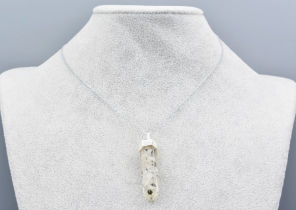 Hakiki Doğal Ay Taşı Orgonit Kolye Ucu 1.Kalite 001 - Resim 2