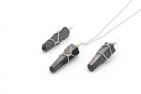 Hakiki Doğal Şungit Taşı Kolye Ucu 1.Kalite 005 ürün görseli 1