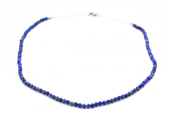 Hakiki Faset Kesim Doğal Lapis Lazuli Kolye 1.Kalite - Resim 2