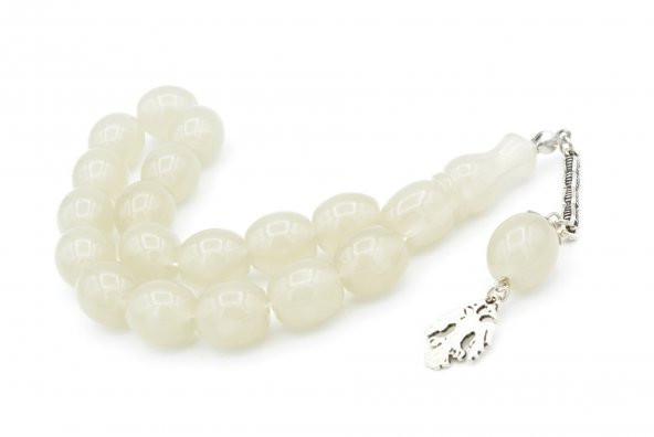 İri Boy Beyzi Kesim Kedi Gözü Fosforlu Efe Maskot Tesbih - Resim 2