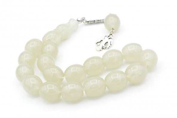 İri Boy Beyzi Kesim Kedi Gözü Fosforlu Efe Maskot Tesbih - Resim 3