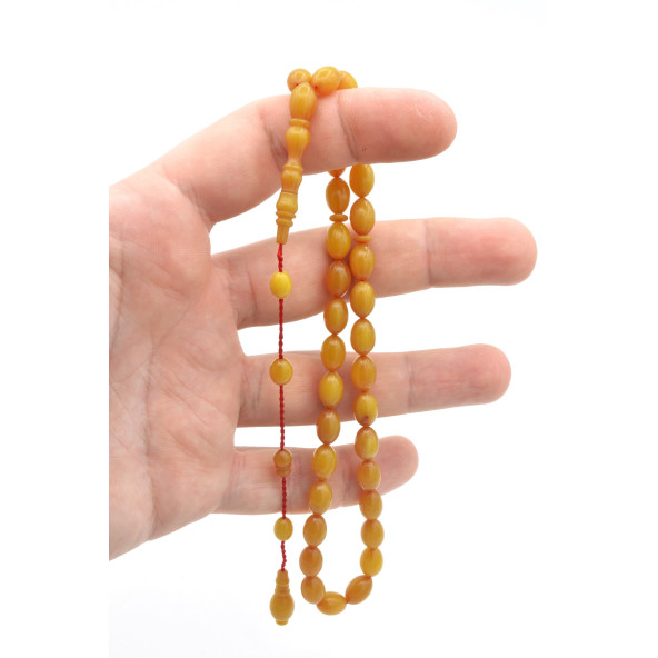 Ahmet Msteff Model Bilek Boy Sarı Katalin Tesbih - Resim 3