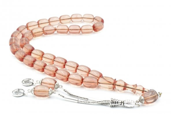 0.6 Şeffaf Delim Kapsül Kesim Bej Ateş Kehribar Tesbih ürün görseli 1