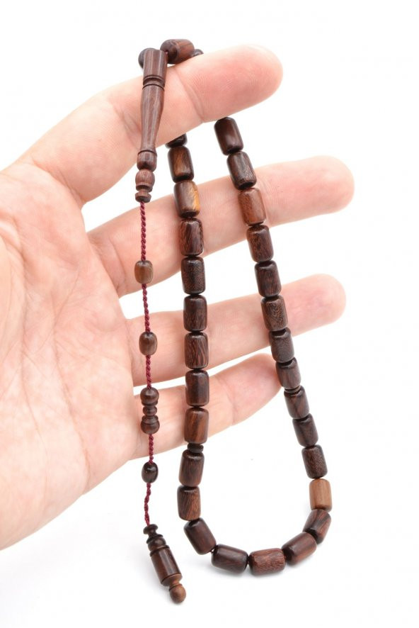 Usta İşi Sistemli Kapsül Kesim Demirhindi Ağacı Tesbih - Resim 4