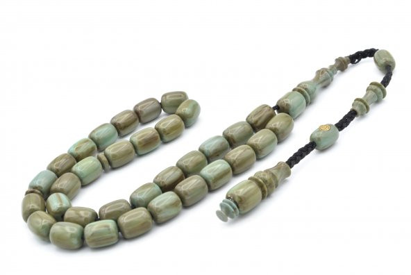 Zübeyir Balkaya İmzalı Kapsül Kesim Hareli Mavi Katalin Tesbih - Resim 2