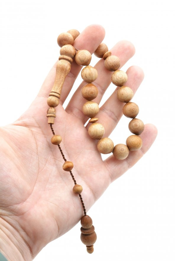 Usta İşi Sistemli Küre Kesim Şimşir Ağacı Efe Maskot Tesbih - Resim 4