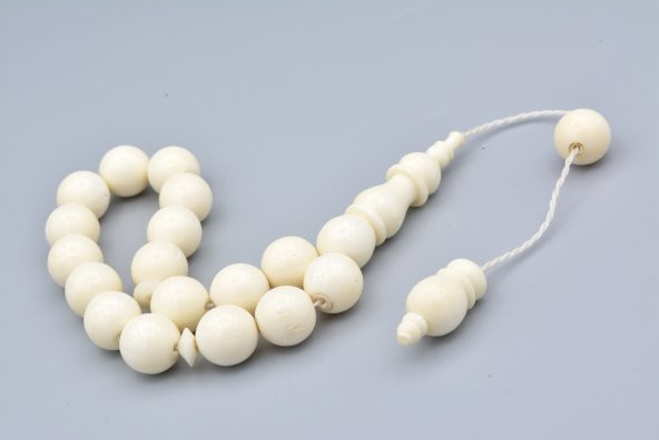 Usta İşi Sistemli Küre Kesim Deve Kemiği Efe Maskot Tesbih - Resim 2