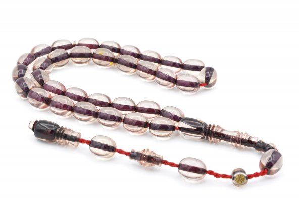 Ebu Sırr İmzalı Tombul Beyzi Kesim İri Boy Şeffaf Katalin Tesbih ürün görseli 1