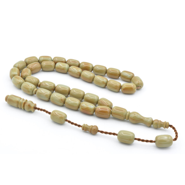 Usta İşi Sistemli Kapsül Kesim İri Boy Kahve Mavi Katalin Tesbih