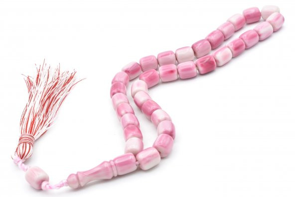 Zeyn Usta İşi Kapsül Model Beyaz Pembe Katalin Tesbih 019 - Resim 2