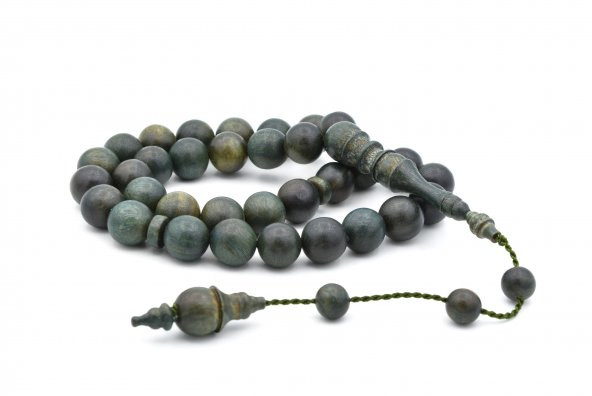 Usta İşi Sistemli Küre Kesim Pelesenk Ağacı Tesbih 10 MM ürün görseli 1