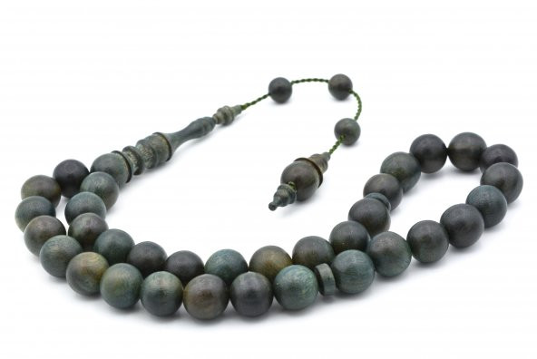 Usta İşi Sistemli Küre Kesim Pelesenk Ağacı Tesbih 10 MM - Resim 4