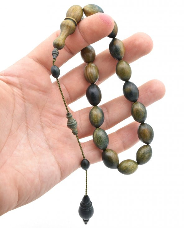 Usta İşi Sistemli Beyzi Kesim Pelesenk Ağacı Efe Maskot Tesbih - Resim 4