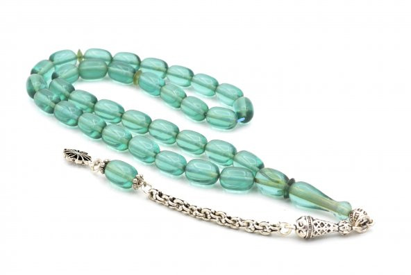 ARNAVUT KAMÇILI KAPSÜL KESİM MAVİ SIKMA KEHRİBAR TESBİH 041 ürün görseli 1