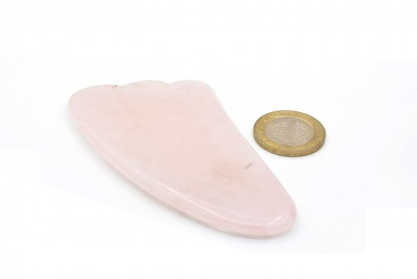 Hakiki Doğal Pembe Kuvars Taşı Gua Sha Masaj Aleti - 4