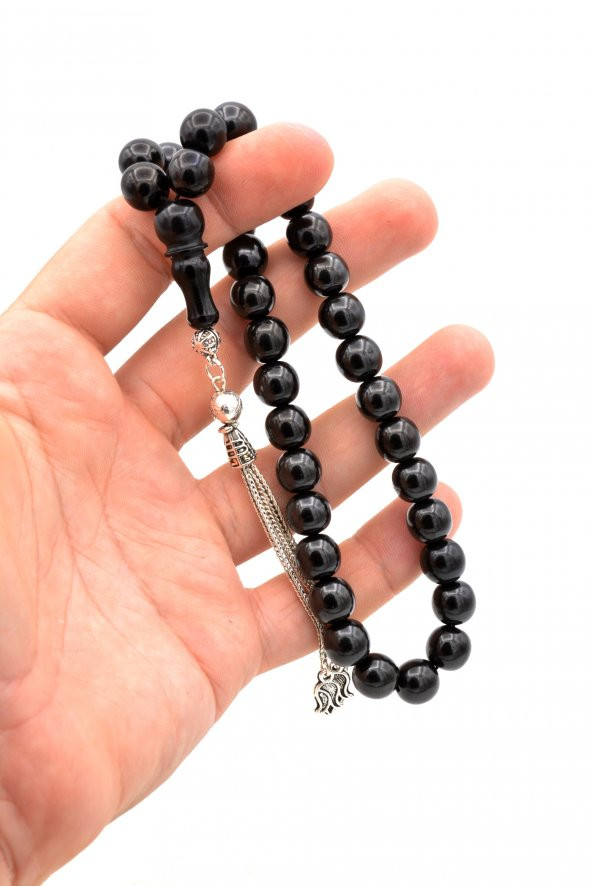 HAKİKİ KÜRE KESİM DOĞAL OLTU TAŞI TESBİH 1.KALİTE 005 İRİ BOY - Resim 4