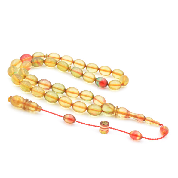 USTA İMZALI SİSTEMLİ BEYZİ MODEL KARIŞIK RENK SIKMA KEHRİBAR TESBİH 144 ürün görseli 1