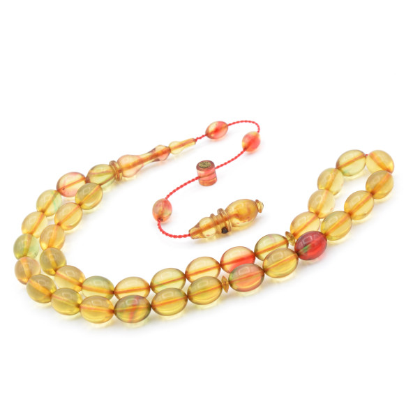 USTA İMZALI SİSTEMLİ BEYZİ MODEL KARIŞIK RENK SIKMA KEHRİBAR TESBİH 144 - Resim 2