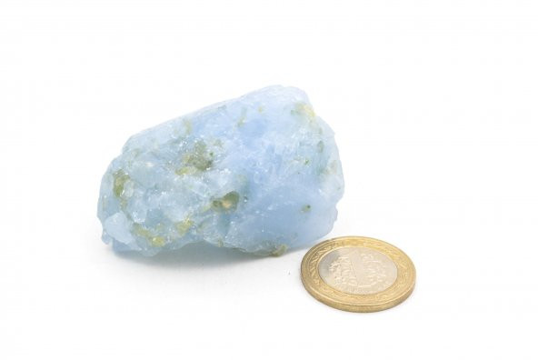 Hakiki Doğal Mavi Kalsit Taşı Kaya Parçası 63 Gram - Resim 4