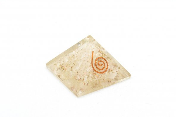 Hakiki Doğal Selenit Taşı Orgonit Piramit 32 Gram - 1