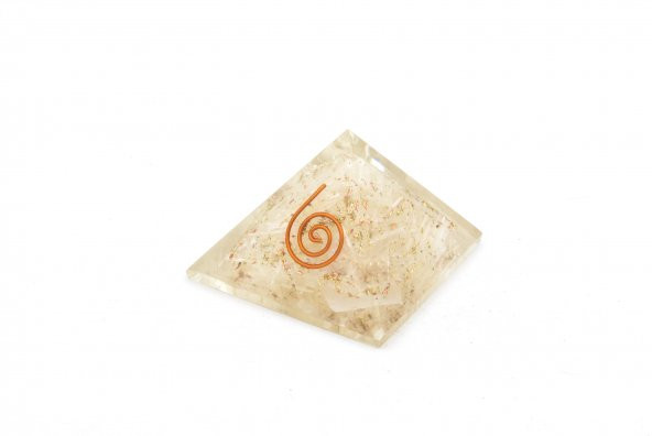 Hakiki Doğal Selenit Taşı Orgonit Piramit 32 Gram - 2