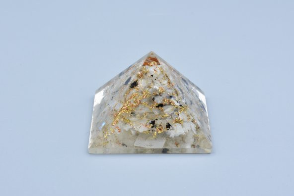 Hakiki Doğal Ay Taşı Orgonit Piramit 32 Gram - 3
