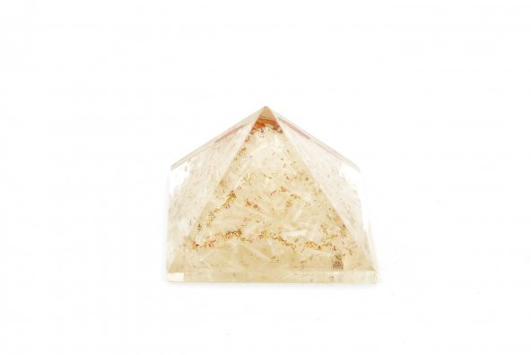 Hakiki Doğal Selenit Taşı Orgonit Piramit 32 Gram - 3