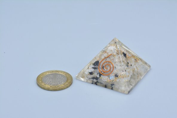 Hakiki Doğal Ay Taşı Orgonit Piramit 32 Gram - 4