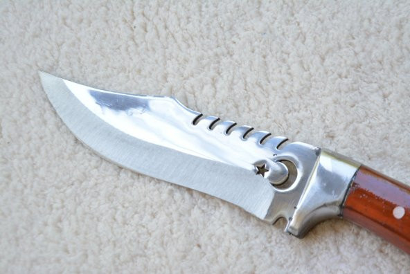 26 Cm El Yapımı Paslanmaz Çelik Kılıflı Ay Yıldız Bıçak Çakı - 3