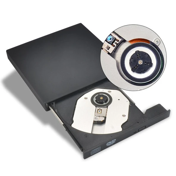 TriLine Harici DVD RW USB 2.0 CD DVD Yazıcı Okuyucu - 5