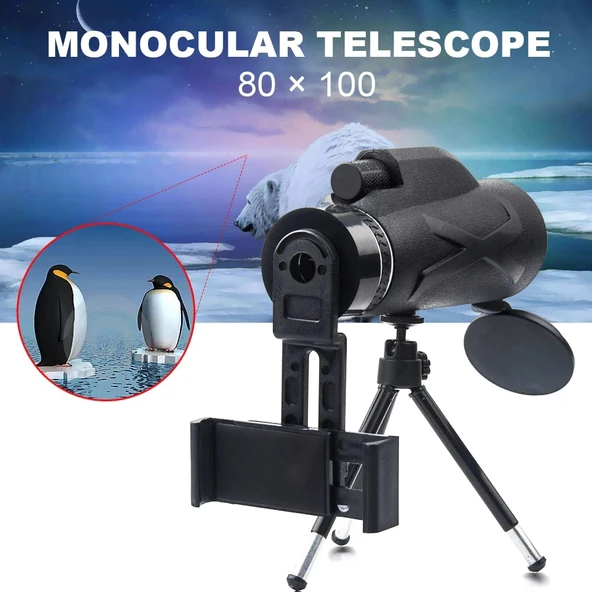 Triline 80X Dürbün Zoom Tek Göz Monoküler HD El Teleskopu - 4