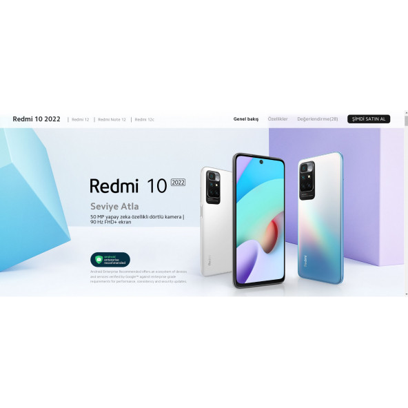 Xiaomi Redmi 10 2022 4+2GB Ram 128 GB Siyah (İthalatçı Garantili) - 12