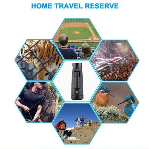 TriLine Telefon Kamera Dürbün 40X Zoom Monoküler HD El Teleskopu - 3