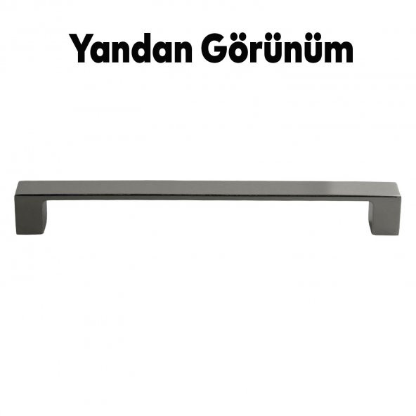 Mobilya Mutfak Dolabı  Banyo Çekmece Dolap Kapak Kulpu Kulbu Füme 160 mm Metal Kulp - 5