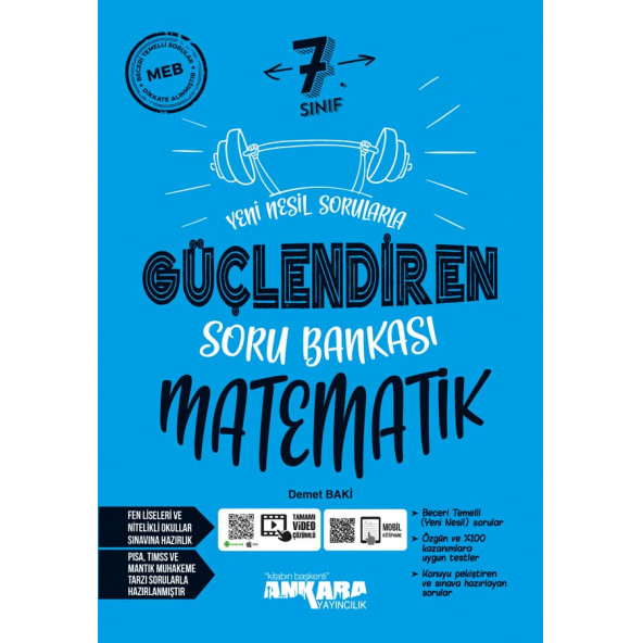 Ankara yayıncılık 7. Sınıf Matematik Güçlendiren Soru Bankası