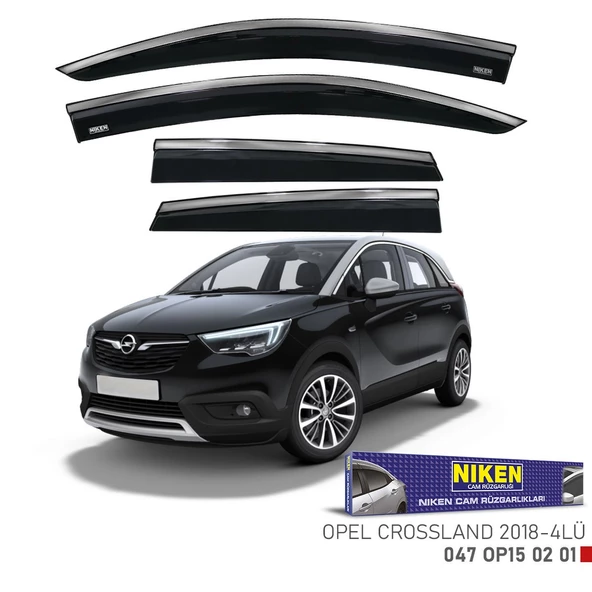 NİKEN Opel crossland x cam rüzgarlığı kromlu 2018+