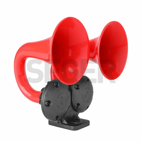 SEGER Seger 81jh çiftboynuz havalı korna 12volt ramhorn kırmızı