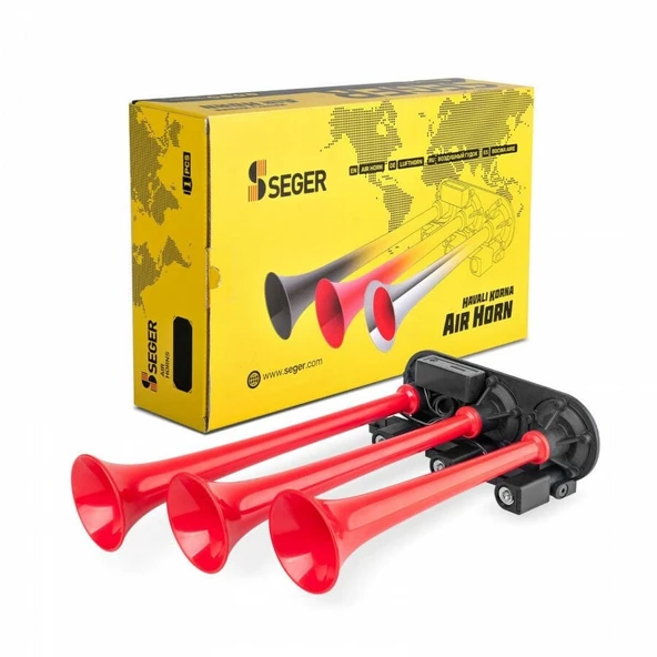 SEGER Seger 86en nostalji korna 12volt kırmızı plastik borulu 8 farklı melodili