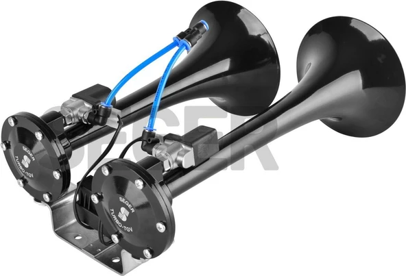 SEGER Seger 81dh tgv havalı korna 24volt tren kornası siyah metal borulu - 3