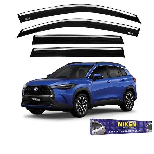 NİKEN Toyota corolla cross cam rüzgarlığı kromlu 2020+ niken