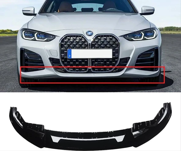 Autogp Bmw g26 ön tampon altı lip pianoblack m performance 2019+