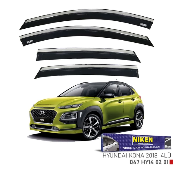 NİKEN Hyundai kona cam rüzgarlığı kromlu niken 2018+