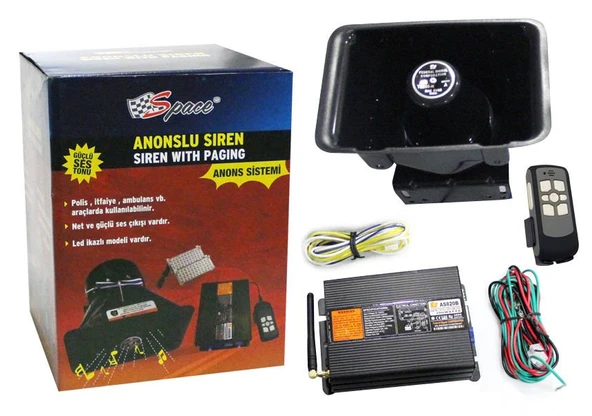 Space Space Mikrofonlu Uzaktan Kumandalı (13 Sesli) Siren / SSSR40