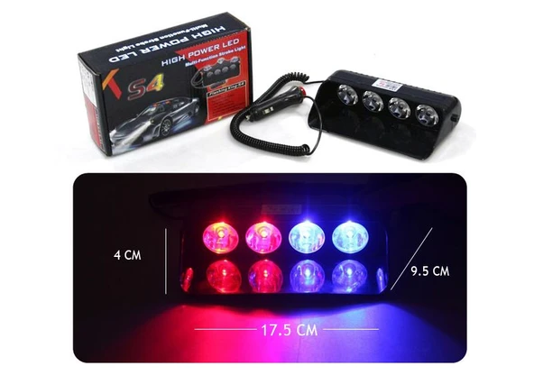 Space Space Flaş Led Çakar 8W Kırmızı-Mavi 8 Fonksiyonlu / LAPA173 ürün görseli