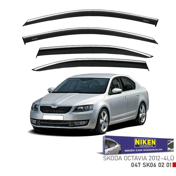 NİKEN Skoda octavia cam rüzgarlığı kromlu 2013+ niken